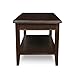 Leick Home 10504 Laurent Two Drawer Coffee Table with Shelf, Chocolate Cherry