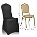 EMART Black Chair Covers 100 Pcs Spandex Stretch Universal Standard Seat Slipcovers Fitted for Wedding Bulk, Party, Banquet and Holidays Celebration