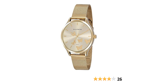 relógio mondaine 5atm dourado feminino