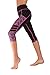 IMIDO Women's Yoga Capri Pants Sport Tights Workout Running Leggings with Side Pocket (L, Hot Pink Capri Pants)