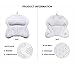 Idle Hippo Bath Pillow Spa Bathtub Pillow with Non-slip Suction Cups, Head, Neck, Back & Shoulder Rest Support, Soft & Luxury Bathtub Cushion, White Foam, PVC/Vinyl Material, Hand Wash Only