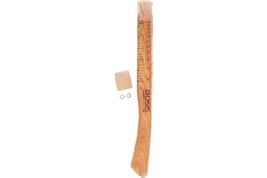 Boss Hammer 16 Inch Replacement Handle - Hand-Selected American Hickory with Linseed Oil Finish - Includes Wedges for Secure Fit, Laser Engraved for Durability - Made in The USA - HRH16