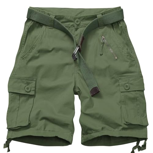 TRGPSG Cargo Shorts Women, Camo Hiking Shorts, 7" Summer Bermuda Shorts, Elastic Waist Y2K Shorts with Zipper Pocket 2033 Military Green 8 at Amazon