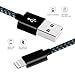 Lightning Cable BCXY 3Pack 3FT 6FT 10FT Nylon Braided Charger cable iPhone Cable USB Cord Charging Charger for iPhone X/8/8 Plus/ 7/7 Plus / 6/6 Plus/6s/6s Plus/ 5/5s/5c/SE and more (Black+Cyan)