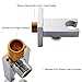 SR SUN RISE Solid Brass Square Handheld Shower Head Bracket Holder Wall Mount,Concealed installation Polished Chrome Finish