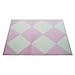 Baby Play Mat Extra Thick EVA 40 Triangle Non Toxic Tiles Kids Foam Mat Puzzle Soft EVA Flooring for Kids Play Gym and Baby Room Interlocking Chevron Foam (White/Pink, 12