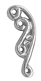 Silver Swirl Cartilage Earring 18g-16g-Left or Right-Steel Cartilage Piercing Barbell-Helix Earring