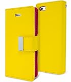 iPhone 5SE Case, iPhone SE, iPhone 5S / 5 Case, [Wallet Case] GOOSPERY® Rich Diary [Drop Protection] Premium Soft Synthetic Leather Case [ID / Card & Cash Slots] Cover - Yellow