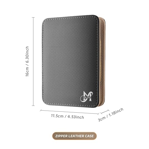 MR.LUXE Manicure Set- Professional 9-in-1 Manicure Pedicure Kit, Premium Stainless Steel Nail Clippers and Grooming Tools with Portable Textured Travel Case, Luxury Gift Set for Woman& Man.