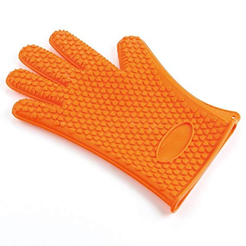 Generic Pj600O2: 1Pair Silicone Heat Resistant Gloves Multifunction Oven Mitts BBQ Glove Kitchen Potholders Cooking Glove Thick