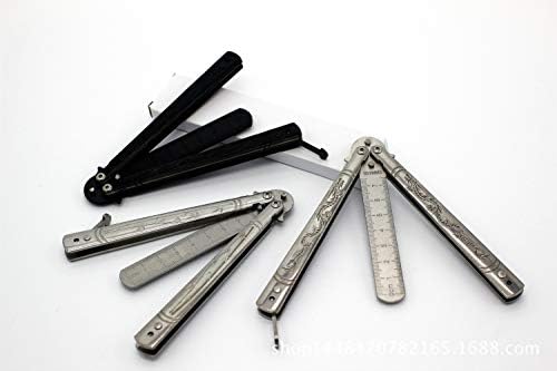 Butterfly Knife Trainer and Comb Training, Balisong Trainer Unsharpened Blade (3 Pieces)