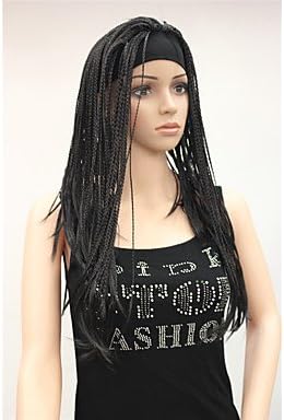 HJL-Fashion 3/4 Wig With Headband Long Braids wig Synthetic Half Wig Cosplay wig Many Color for choose , light brown