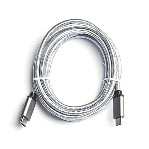 WGGE METAL USB 3.1 Type-C to USB 3.1 Type-C Cable 6.6ft Nylon braiding , using for MacBook Pro,HTC 10, LG G5 V20, Nintendo Switch, Nexus 6P/5X, Google Pixel and More (HIGH SPPED 10GB/s)