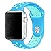 Yearscase 38MM Soft Silicone Sport Replacement Band with Ventilation Holes for Apple Watch Nike+ and Apple Watch Series 1 2, M/L Size ( Blue Orbit/Gamma Blue )