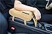 GSPSCN Car Center Console Armrest Pad Soft Memory Foam Pu Leather with Storage Pockets Seat Cushion (Beige)