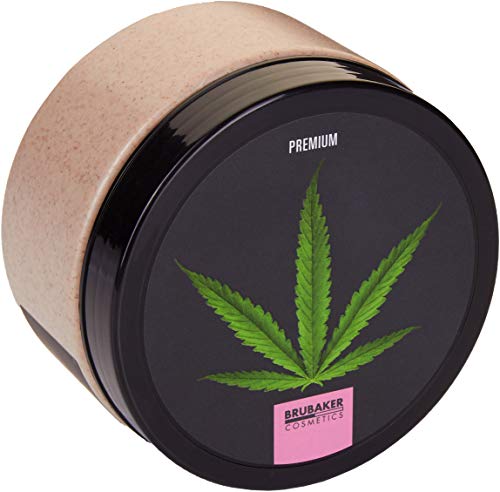 BRUBAKER Cosmetics Hanföl Dusch- und Pflege Set frische Erdbeeren & Kokosnuss mit Deko Tablett aus Holz - Black Edition – Bild 4