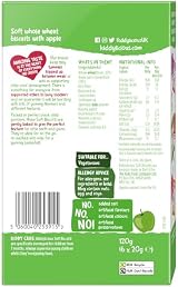 Kiddylicious Apple Biscotti 6 Packs 6 x 6 for 7+ Months Baby Snacks view 2