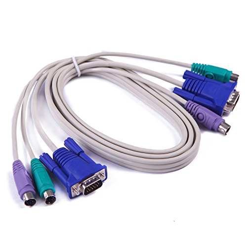 3-in-1 PS/2 & VGA M/M KVM Switch Computer Cable Set