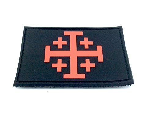 Jerusalem Cross Knights Templar PVC Airsoft Morale Patch