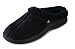 J. Fiallo Mens Stiched Faux Suade, Fleece Lined Clog Slippers (Black)M