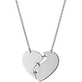 Vanbelle Sterling Silver - Rhodium Plated with 925 Stamp - Stitched Heart Pendant Necklace - Elegant Handcrafted Necklace for Women - 16" Long + 2" Extender
