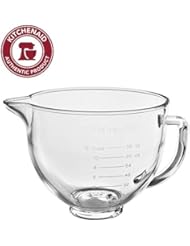 KitchenAid KSM5GB 5 Quart Tilt-Head Bowl Markings & Lid, Glass with Measurement Markings