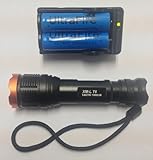 BESTSUN 3000 Lumen CREE XM-L T6 LED Zoomable Flashlight Torch Zoom Lamp + 18650 Rechargable Batteries + Charger
