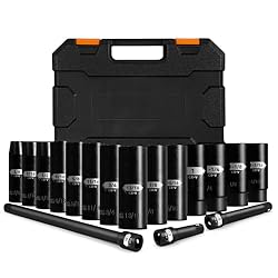 BLACKROBOT 1/2" Drive Impact Socket Set, 17 Pcs