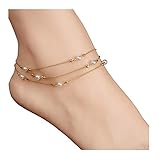 Zealmer Metal Chain Gold Anklet Bracelet Beach Foot Jewelry Charm Heart Infinite Leaf Sequin Beads