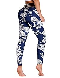 Pantalones de yoga para dama, cintura alta, estampados, para control de barrigas, levantamiento de botones, pantalones deportivos ajustados