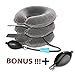 Hodilu Cervical Neck Traction Device - Pain Relieving Remedy Chronic Neck & Shoulder Alignment Pain - Inflatable & Adjustable Neck Stretcher Collar+ Pump Bonus