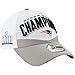 New Era New England Patriots White/Gray Super Bowl LIII Champions Trophy Collection Locker Room 9FORTY Adjustable Hat