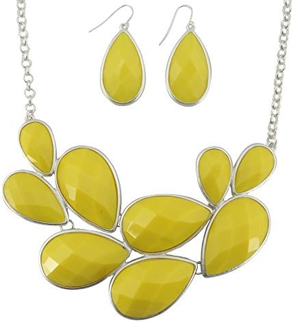 Ellenjewelry Yellow Bubble Jewelry Sets Bubble Necklace Earrings Sets Statement Jewelry (B-0056)