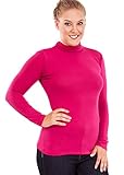 Woman Plus Size Turtleneck Long Sleeve Top, Multiple Colors Available
