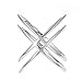 925 Sterling Silver Double 'X' Criss Cross Ring, For Women And Girls Size 6'' 7'' 8'' 9''