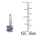 Bria Lou 925 Sterling Silver 6mm Round Birthstone Color Leverback Drop Earrings Made with Swarovski Crystals (All Colors)