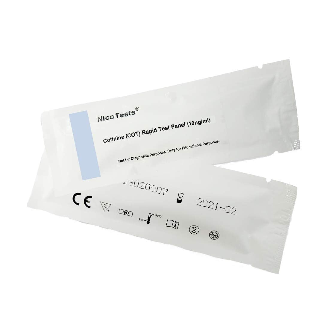 Most Sensitive Available - 10 ng - Nicotine Urine Test: 5 Test Package from NicoTests®