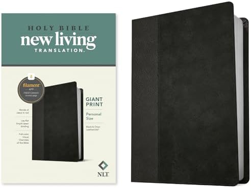 NLT Compact Giant Print Bible, Filament Enabled (LeatherLike, Navy