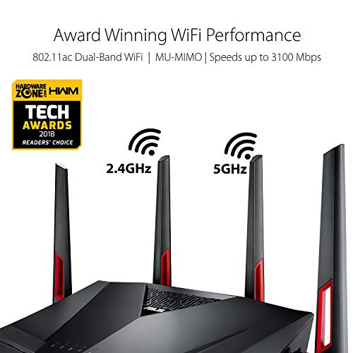 ASUS AC3100 WiFi Gaming Router (RTAC88U) Dual Band Gigabit Wireless