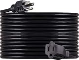 UltraPro GE 40 ft Extension Cord, Heavy Duty, Indoor/Outdoor, Grounded, Double Insulated Cord, UL Listed, Black, 36826