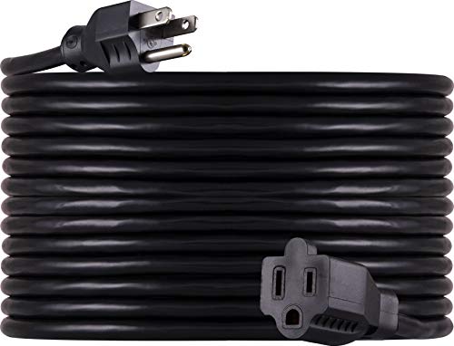 UltraPro GE 40 ft Extension Cord, Heavy Duty, Indoor/Outdoor, Grounded, Double Insulated Cord, UL Listed, Black, 36826