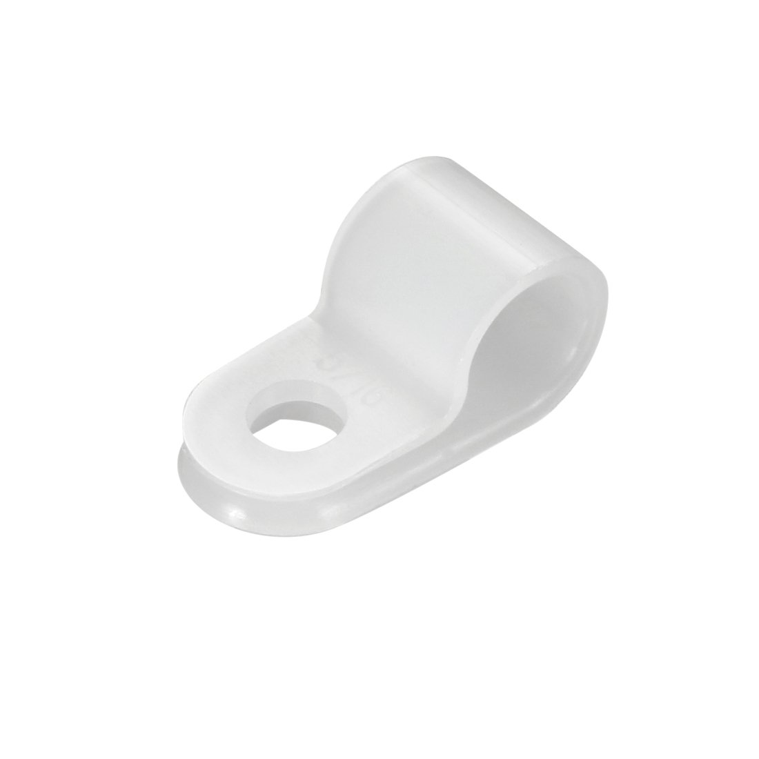sourcing map 108Pcs Nylon R-Type Cable Clamp Organizer Cord Clips for Wire Management 7.9mm White CC-1.5
