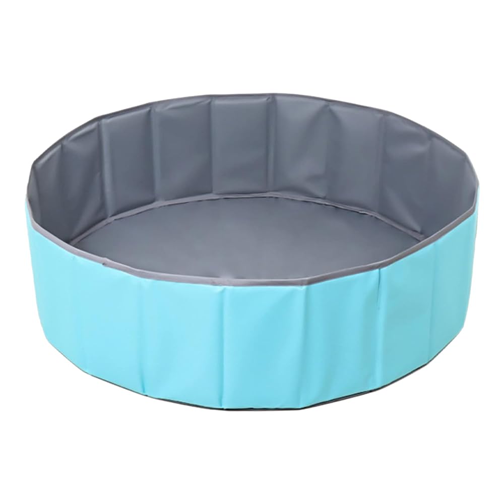 Lotvic Ball Pit, Foldable Baby Ball Pit, Waterproof Kids Ball Pit, Portable Baby Round Ocean Ball Pool, Ball Pit for Baby Toddler Boys Girls Dogs Cats Indoor Outdoor (80cm, Blue), YL00346