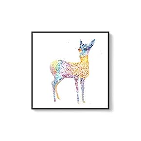 Framed Canvas Wall Art for Living Room, Bedroom Cute Animal Theme Canvas Prints for Home Decoration Ready to Hang - 16x16 inches