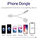 Headphones Adapter for iphone splitter audio and charge 3.5mm Jack Adapter Dongle Earphone Connector for iPhone Xs/Xs Max/XR/X（10）8/8 Plus/7/ 2 in 1 Cables Charge & Aux Audio Support iOS Latest system