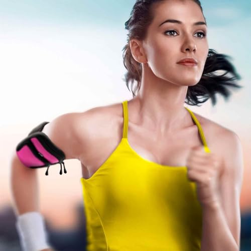 ONEFLOW Premium Sports Armband for Running Mobile Phone Compatible with Samsung Galaxy Xcover 4S, Soft Case, 2 Compartments, Sports Arm, Pink