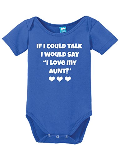 I Would Say I Love My Aunt Printed Infant Bodysuit Baby Romper Royal 18-24 Month