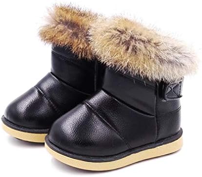 KVbaby Kids Winter Warm Snow Boots Girl's Fur Lined Boots Toddler PU Leather Waterproof Boot