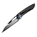 Cool Hand 3'' Super Light Folding Pocket Knife, Liner Lock, 2'' Black Ceramic Blade with Carbon Fiber Scale