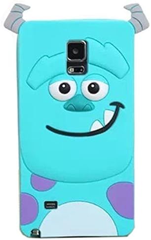 Note 4 Monster Case Silicone,Galaxy Note 4 Cartoon Cases,WGOOD Cute Lovely Animal Blue Monster Soft Gel Rubber Silicone Protection Skin Case Cover for Samsung Galaxy Note 4 N9100